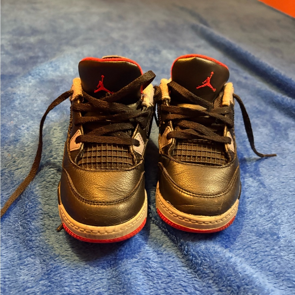 Jordan Kids Black and Red Sneakers